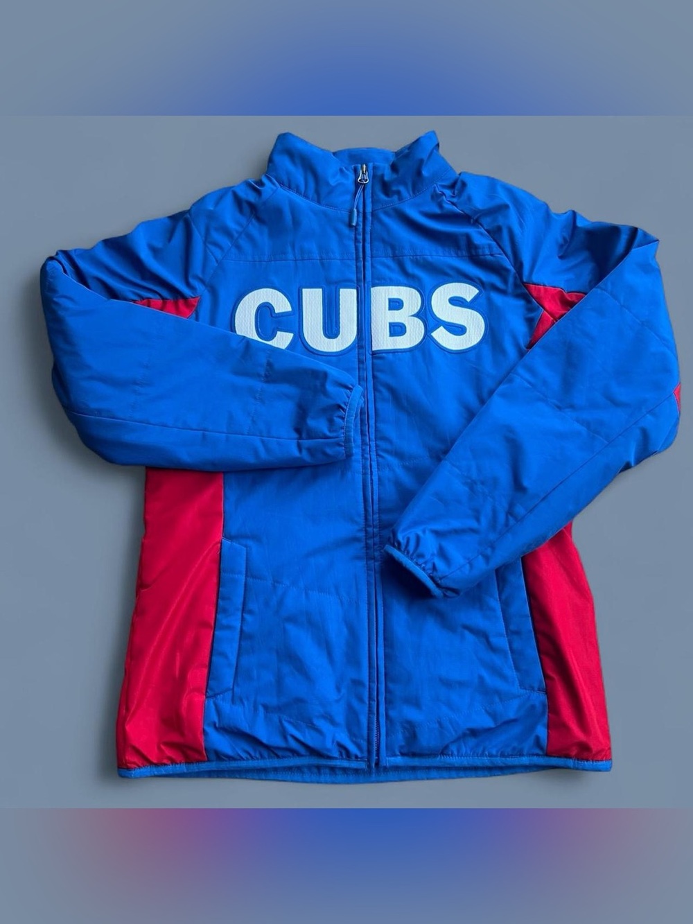 Chicago Cubs MLB Fleece-Lined Insulated Full Zip Jacket Blue Red Size S